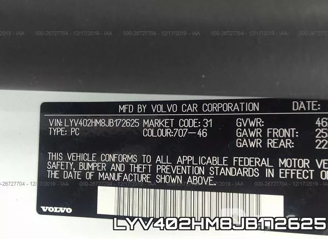 LYV402HM8JB172625 фото 9