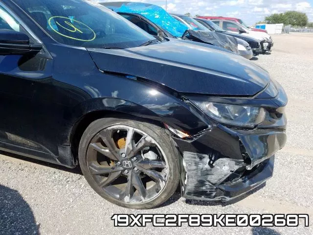 19XFC2F89KE002687 фото 6