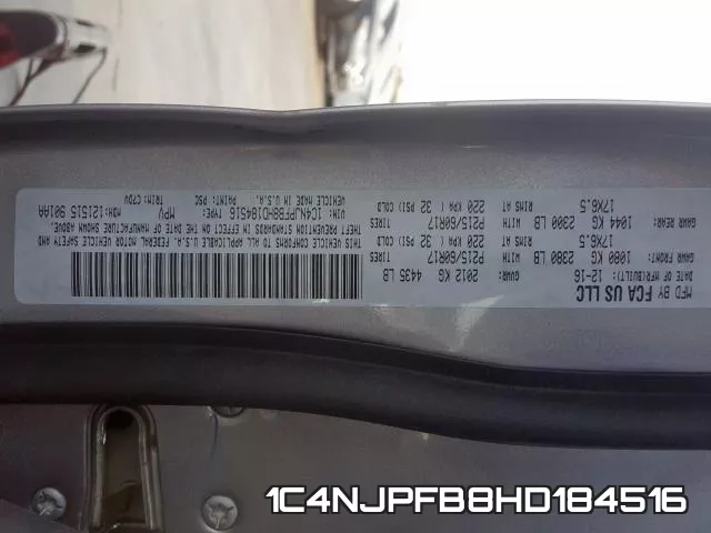 1C4NJPFB8HD184516 фото 2