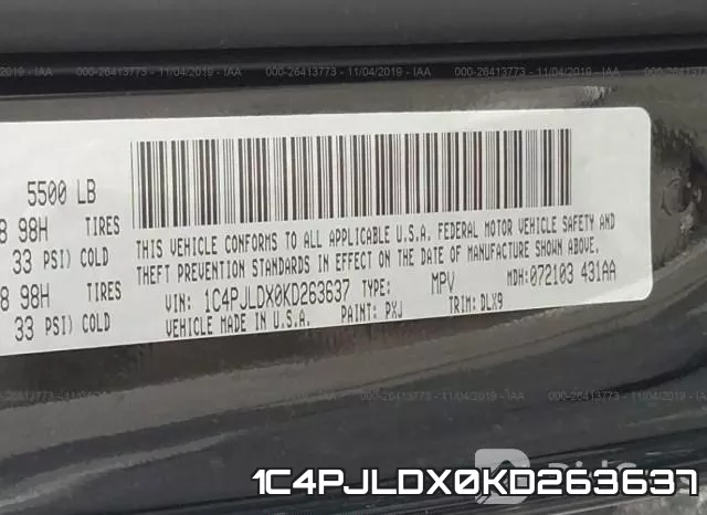 1C4PJLDX0KD263637 фото 7