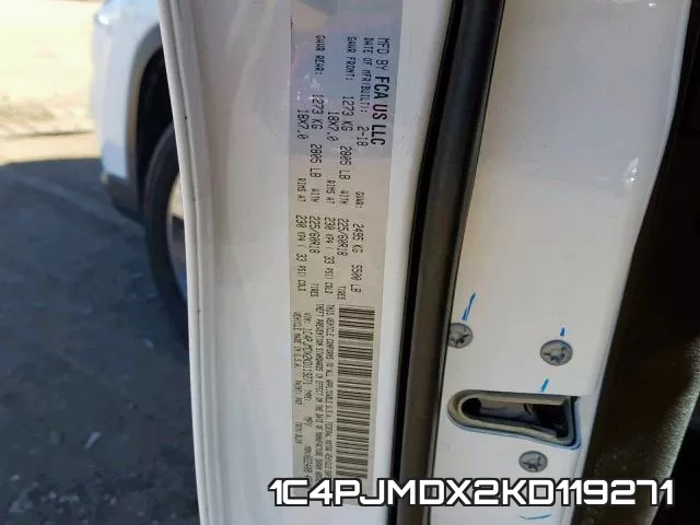 1C4PJMDX2KD119271 фото 2