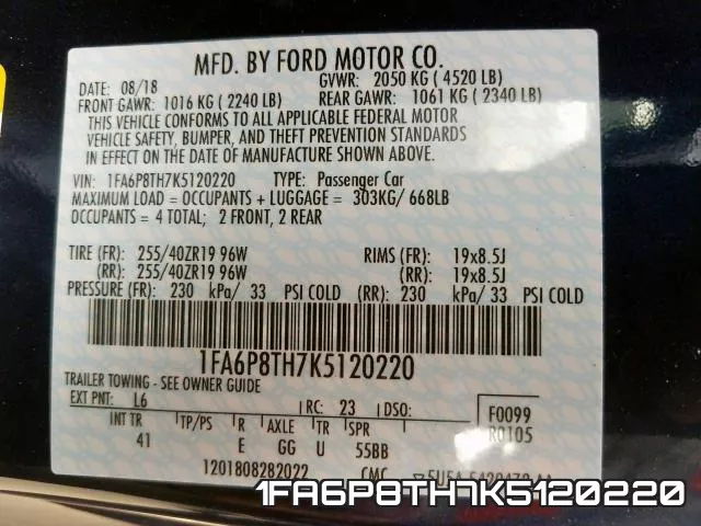 1FA6P8TH7K5120220 фото 2