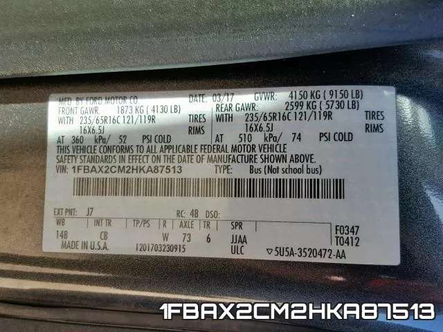 1FBAX2CM2HKA87513 фото 2