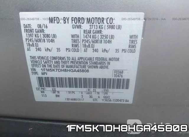 1FM5K7DH8HGA45808 фото 9