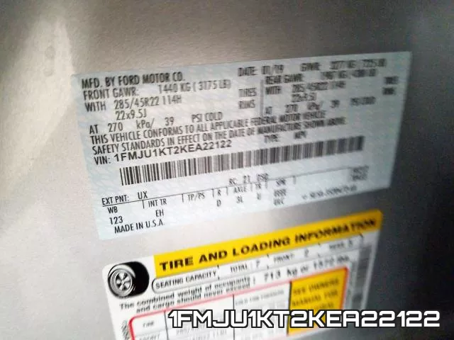 1FMJU1KT2KEA22122 фото 2