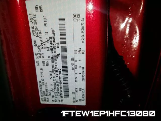 1FTEW1EP1HFC13080 фото 2
