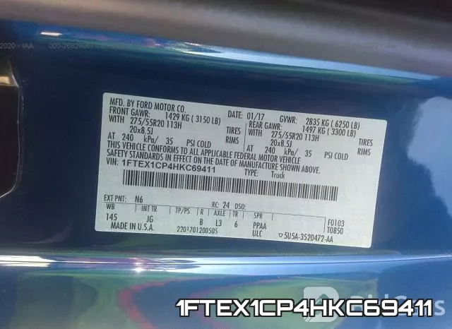 1FTEX1CP4HKC69411 фото 8