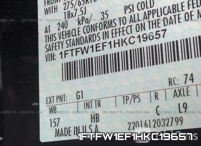 1FTFW1EF1HKC19657 фото 10