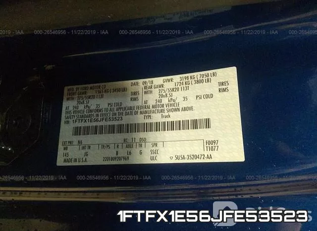 1FTFX1E56JFE53523 фото 8