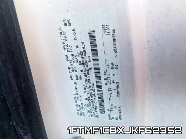 1FTMF1CBXJKF62352 фото 2