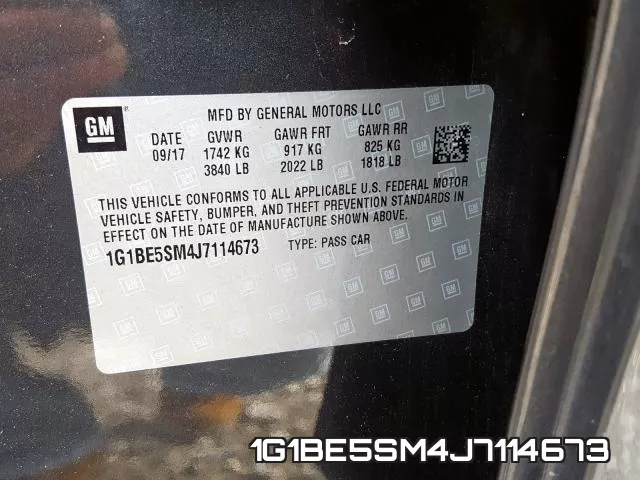 1G1BE5SM4J7114673 фото 2