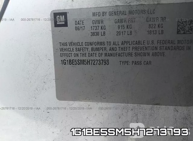 1G1BE5SM5H7273793 фото 9