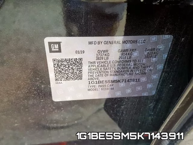 1G1BE5SM5K7143911 фото 2