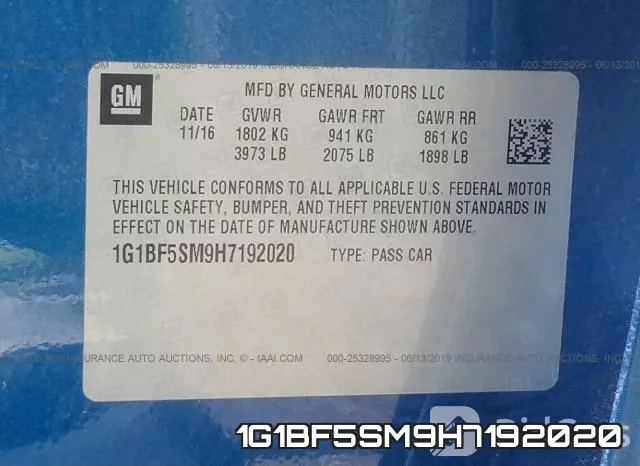 1G1BF5SM9H7192020 фото 8