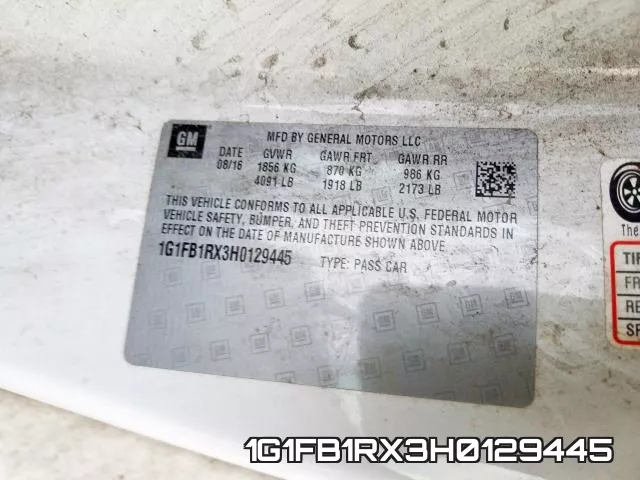 1G1FB1RX3H0129445 фото 2