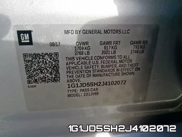 1G1JD5SH2J4102072 фото 2