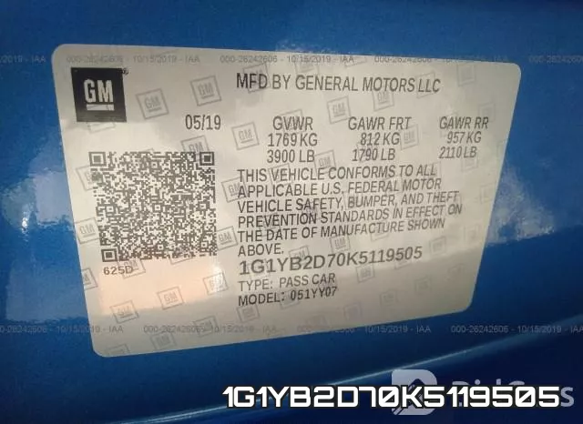 1G1YB2D70K5119505 фото 8