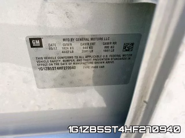 1G1ZB5ST4HF270940 фото 2