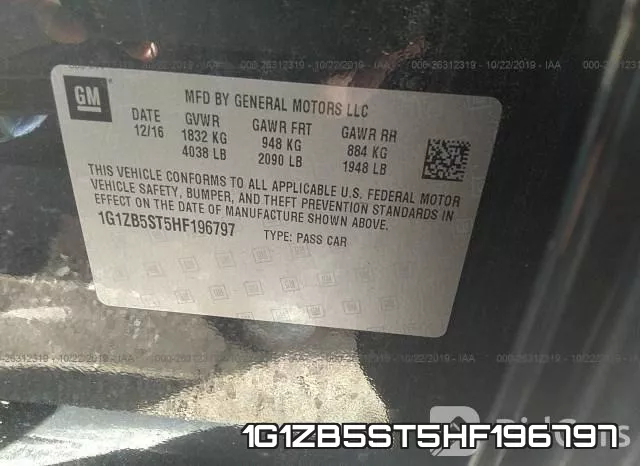 1G1ZB5ST5HF196797 фото 9