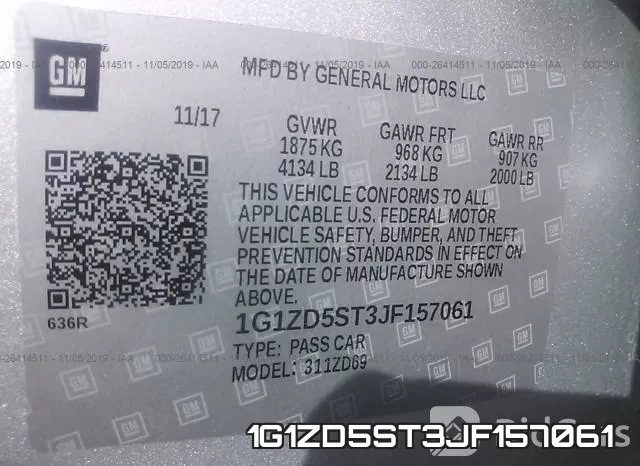 1G1ZD5ST3JF157061 фото 9