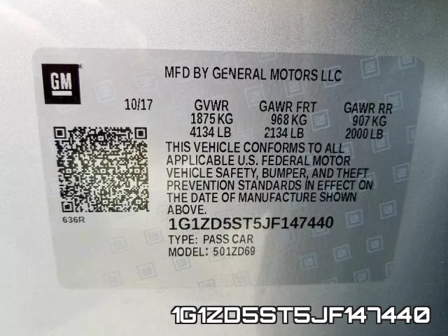 1G1ZD5ST5JF147440 фото 2