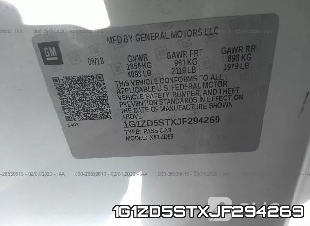 1G1ZD5STXJF294269 фото 8