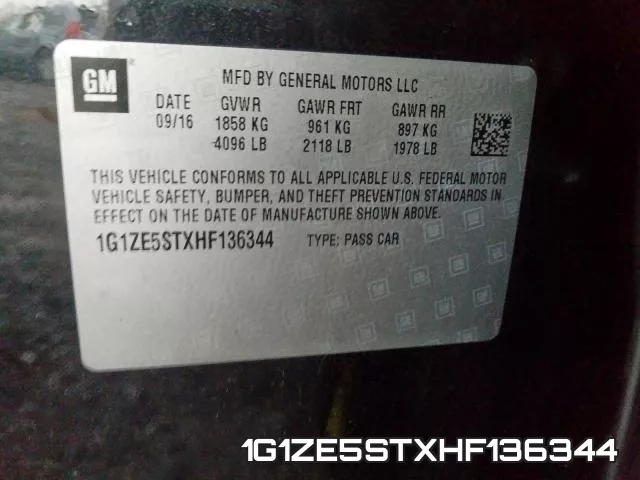 1G1ZE5STXHF136344 фото 2