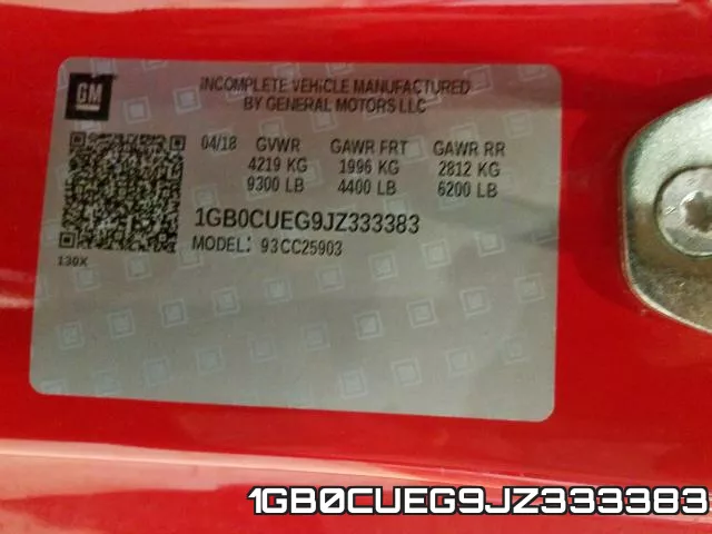 1GB0CUEG9JZ333383 фото 2