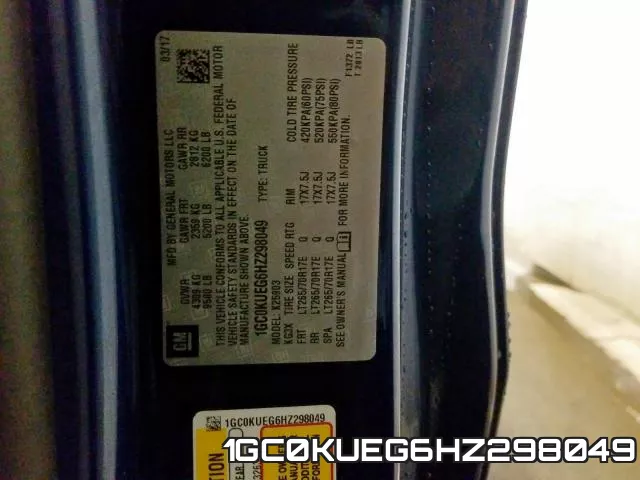 1GC0KUEG6HZ298049 фото 2