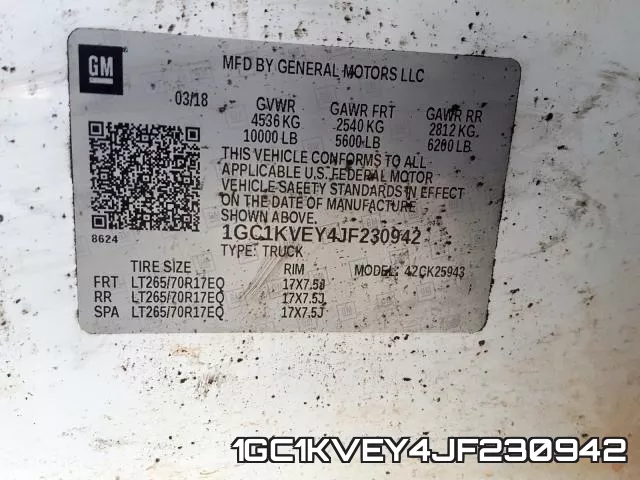 1GC1KVEY4JF230942 фото 2