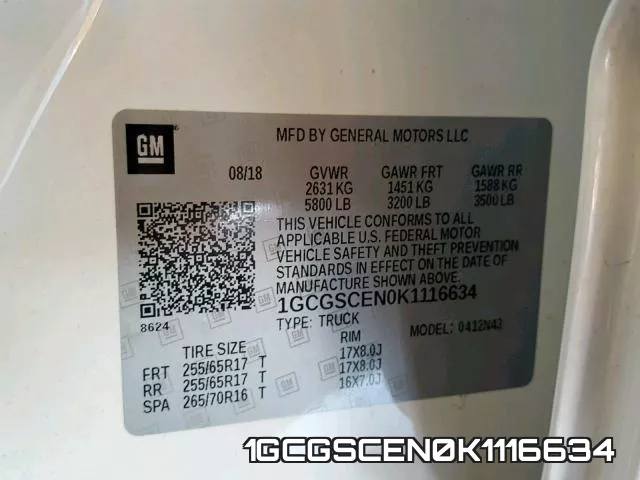 1GCGSCEN0K1116634 фото 2