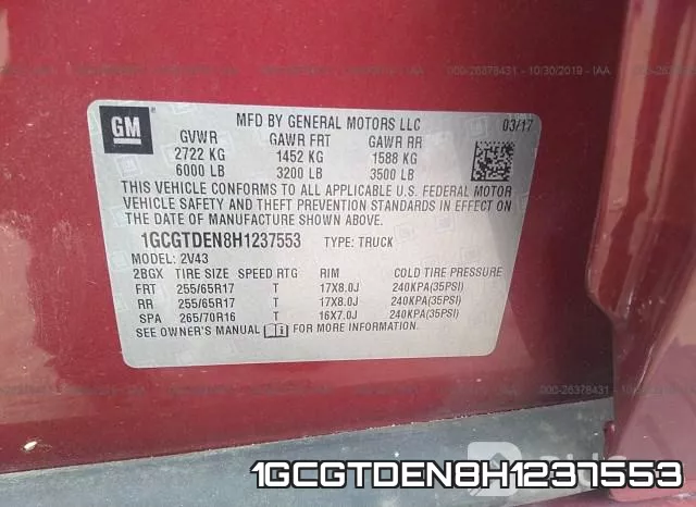 1GCGTDEN8H1237553 фото 9