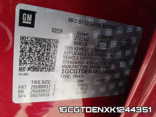 1GCGTDENXK1244351 фото 2