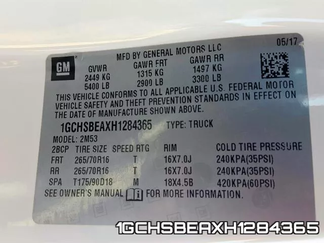 1GCHSBEAXH1284365 фото 2