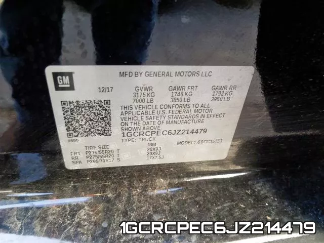 1GCRCPEC6JZ214479 фото 2