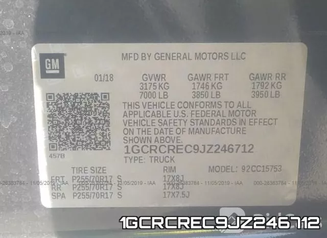 1GCRCREC9JZ246712 фото 9