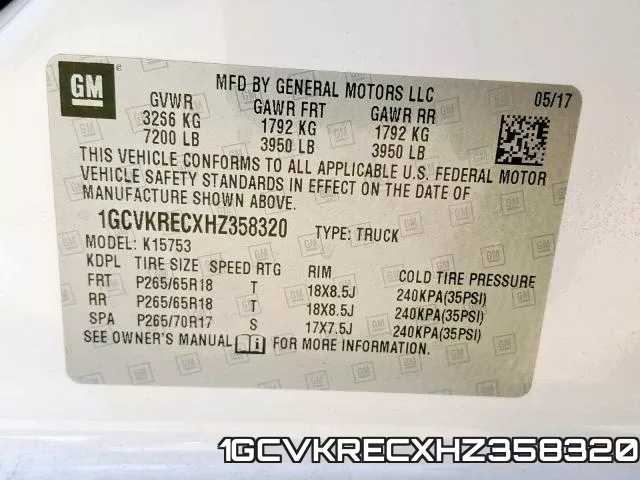 1GCVKRECXHZ358320 фото 2