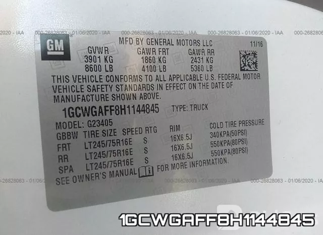 1GCWGAFF8H1144845 фото 8