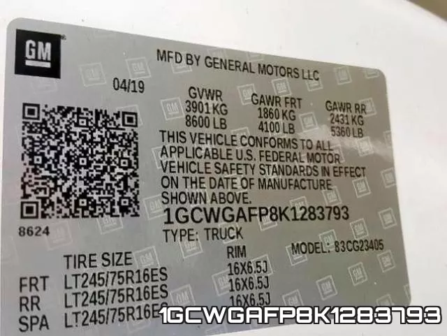 1GCWGAFP8K1283793 фото 2