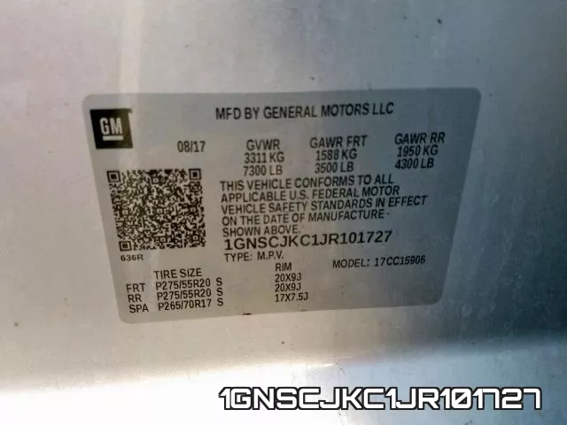 1GNSCJKC1JR101727 фото 2