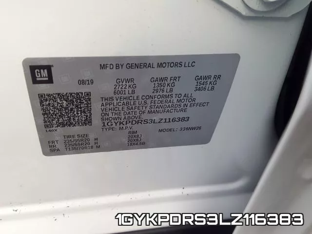 1GYKPDRS3LZ116383 фото 2