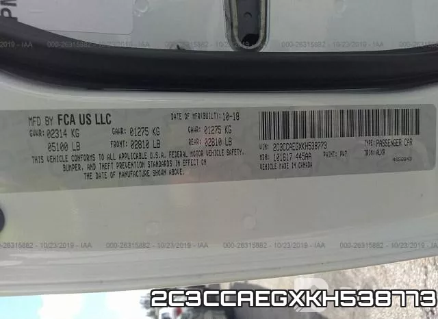 2C3CCAEGXKH538773 фото 7
