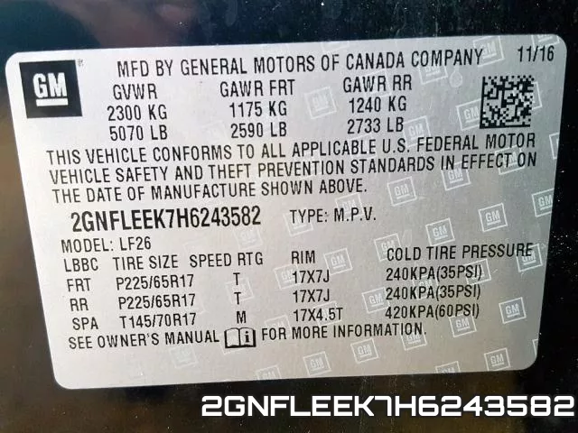 2GNFLEEK7H6243582 фото 2