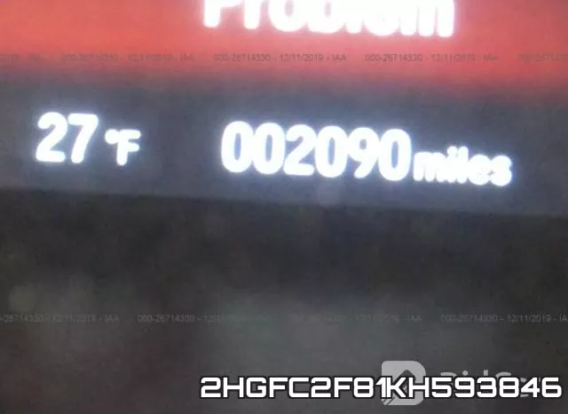 2HGFC2F81KH593846 фото 6