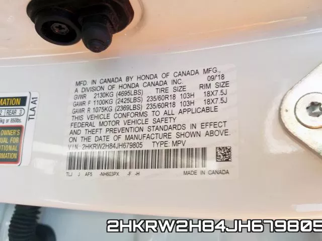 2HKRW2H84JH679805 фото 2