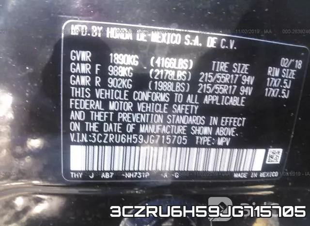 3CZRU6H59JG715705 фото 7