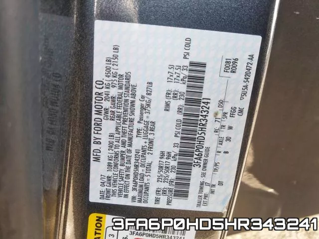 3FA6P0HD5HR343241 фото 2