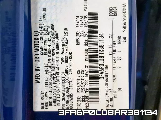 3FA6P0LU8HR381134 фото 2
