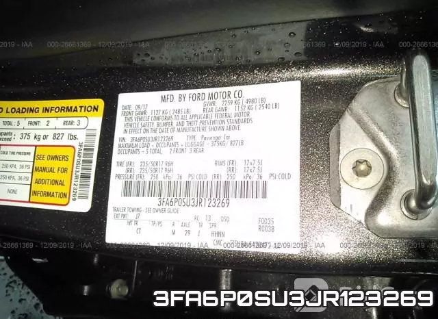 3FA6P0SU3JR123269 фото 9