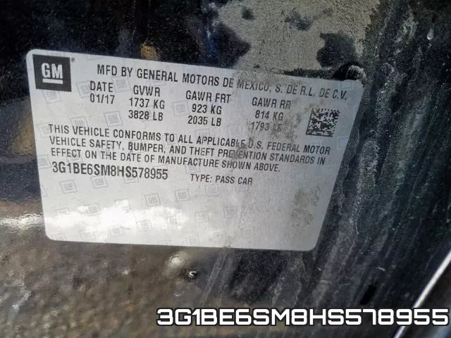 3G1BE6SM8HS578955 фото 2